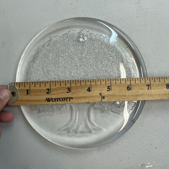 Byron Hirota Tree of Life Japan Glass Trivet Cheese Board - Picture 3 of 5